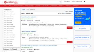 Citrix Jobs in Goa - Wisdom Jobs