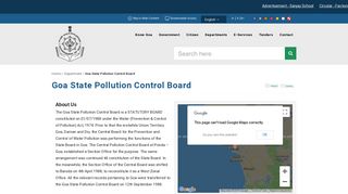 Government of Goa | Goa State Pollution Control Board