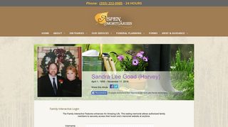 Sandra Goad Login - Lakewood, Colorado | Aspen Mortuary - Lakewood