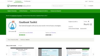 Goalbook Toolkit Review for Teachers | Common Sense Education