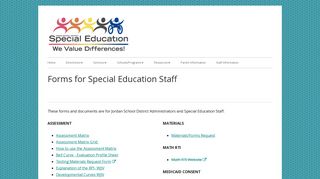 Forms for Special Education Staff – Special Education