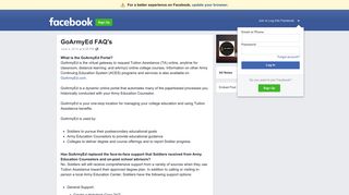 GoArmyEd FAQ's | Facebook