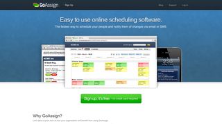 GoAssign: Online Scheduling Software, Rostering Program, Rota