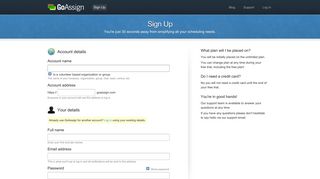 Sign Up - GoAssign