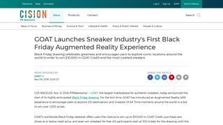 GOAT Launches Sneaker Industry's First Black Friday Augmented ...