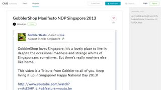 GobblerShop Manifesto NDP Singapore 2013 by Jillyn Koh - Wantedly