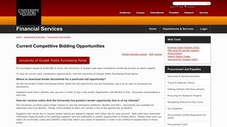 Current Competitive Bidding Opportunities | Financial Services