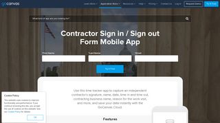 Contractor Sign in / Sign out Form Mobile App - GoCanvas