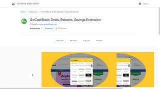 GoCashBack: Deals, Rebates, Savings Extension - Google Chrome