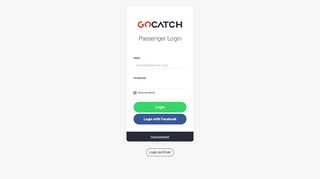 Passenger Login | GoCatch Portal