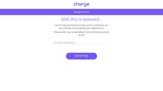 Change - Signup - No Registration - gochange.co