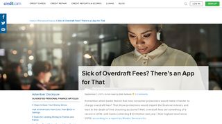 Sick of Overdraft Fees? There's an App for That | Credit.com