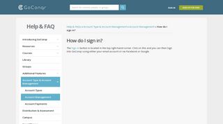 How do I sign in? - GoConqr