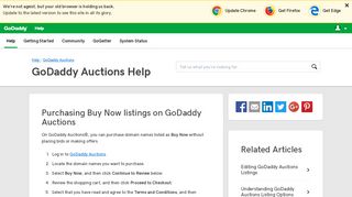 Purchasing Buy Now listings on GoDaddy Auctions | GoDaddy ...