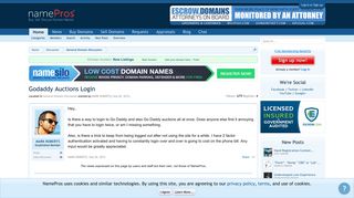Godaddy Auctions Login - NamePros