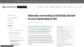 Manually connecting a GoDaddy domain to your Squarespace site ...