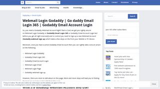 Webmail Login Godaddy | Go daddy Email Login 365 | Godaddy Email ...