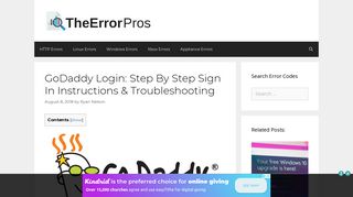 GoDaddy Login: Step By Step Sign In Instructions & Troubleshooting ...