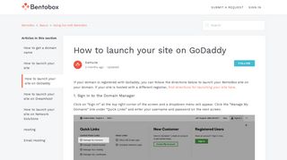 How to launch your site on GoDaddy – BentoBox