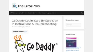 GoDaddy Login: Step By Step Sign In Instructions & Troubleshooting ...