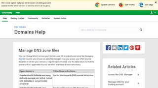 Manage DNS zone files | Domains - GoDaddy Help US