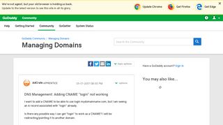 DNS Management: Adding CNAME 