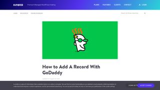 How to Add A Record With GoDaddy - Kinsta Managed WordPress ...