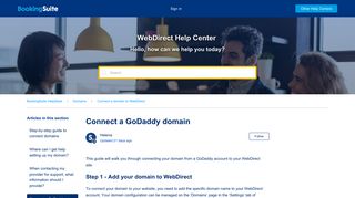 Connect a GoDaddy domain – Home - WebDirect - Booking.com