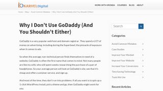 Why I Don't Use GoDaddy (And You Shouldn't Either) - Karvel Digital