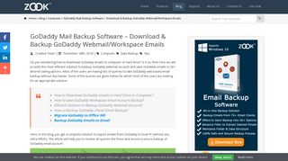 GoDaddy Mail Backup Software - Download & Backup GoDaddy ...