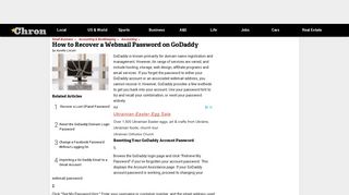 How to Recover a Webmail Password on GoDaddy | Chron.com