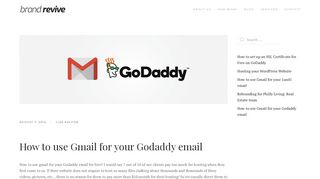 How to use Gmail for your Godaddy email - Brand Revive ...