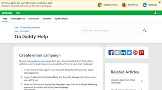 Create email campaign | GoDaddy Help US