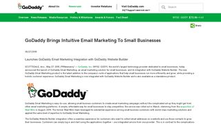 GoDaddy Inc. - GoDaddy Brings Intuitive Email Marketing To Small ...