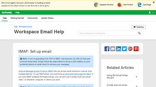 IMAP: Set up email | Workspace Email - GoDaddy Help GB