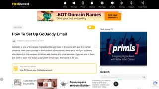 How To Set Up GoDaddy Email - TechJunkie
