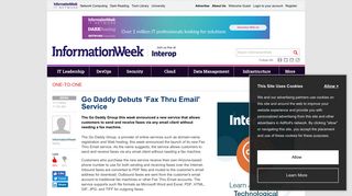 Go Daddy Debuts 'Fax Thru Email' Service - InformationWeek