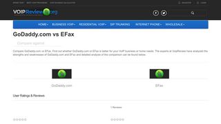 Godaddy.com vs Efax | VoipReview
