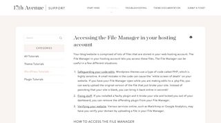 Accessing the File Manager in your hosting account - 17th Avenue ...
