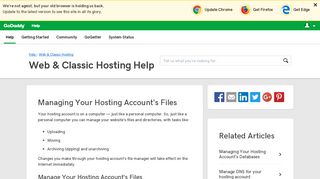 Managing Your Hosting Account's Files | Web & Classic ... - GoDaddy
