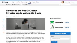 Download the free GoDaddy Investor app to watch, bid & win ...