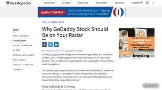 Why GoDaddy Stock Should Be on Your Radar - Investopedia
