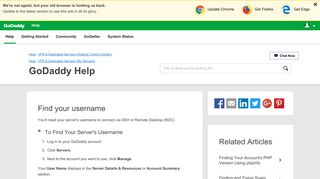 Find your username | GoDaddy Help IN