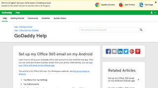 Set up my Office 365 email on my Android | GoDaddy Help US