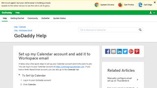 Set up my Calendar account and add it to Workspace email | GoDaddy ...