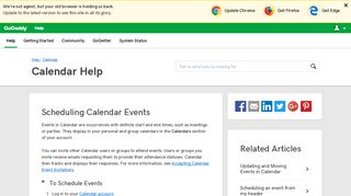 Scheduling Calendar Events | Calendar - GoDaddy Help US