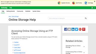 Accessing Online Storage Using an FTP Client - GoDaddy