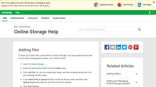 Adding files | Online Storage - GoDaddy Help US