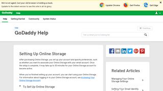Setting Up Online Storage | GoDaddy Help GB