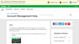 PIN | Account Management - GoDaddy Help US
